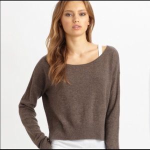 SOLD VINCE wool and cashmere cropped sweater